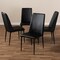 Baxton Studio Chandelle Modern Black Faux Leather Upholstered Dining Chair 146-8792 - alternate 3